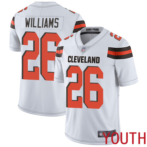 Cleveland Browns Greedy Williams Youth White Limited Jersey #26 NFL Football Road Vapor Untouchable->youth nfl jersey->Youth Jersey